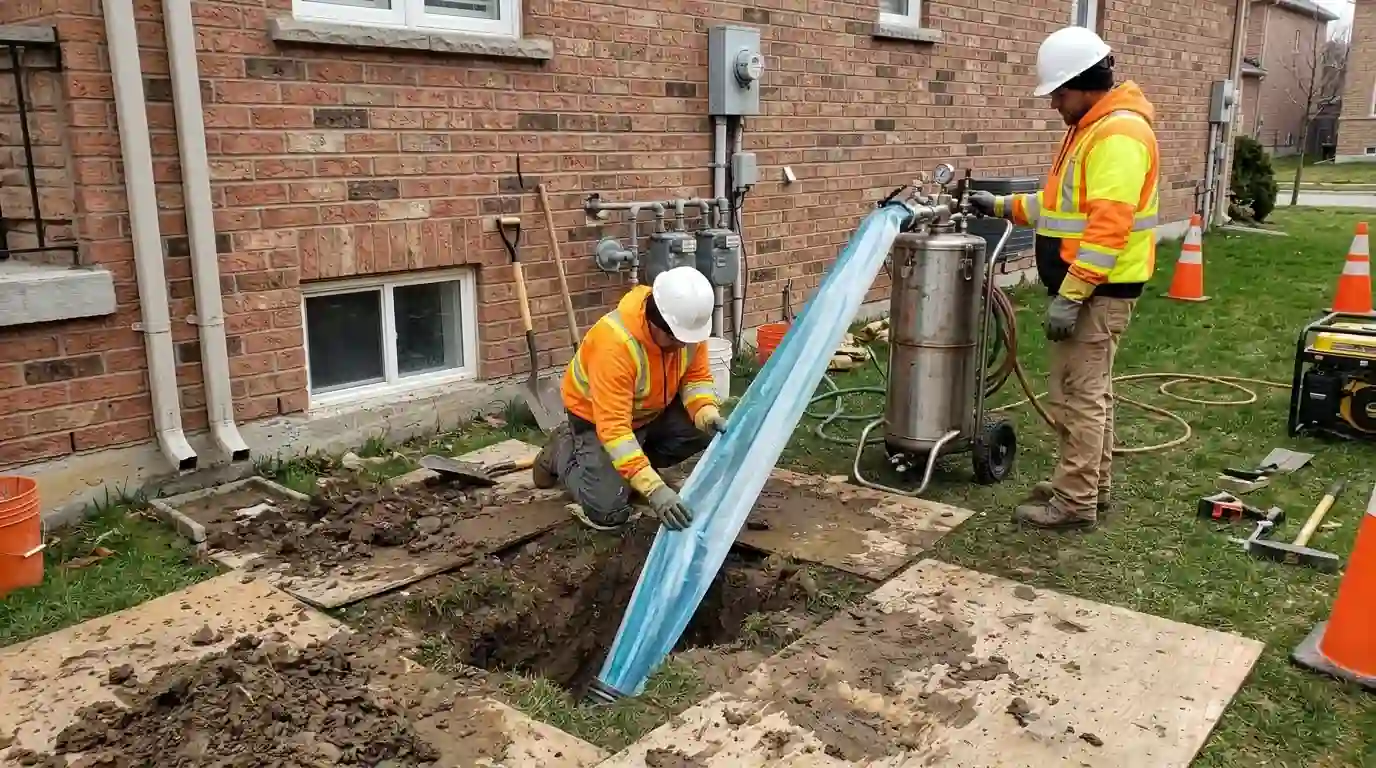 Trenchless Sewer Repair in a Greenville area home