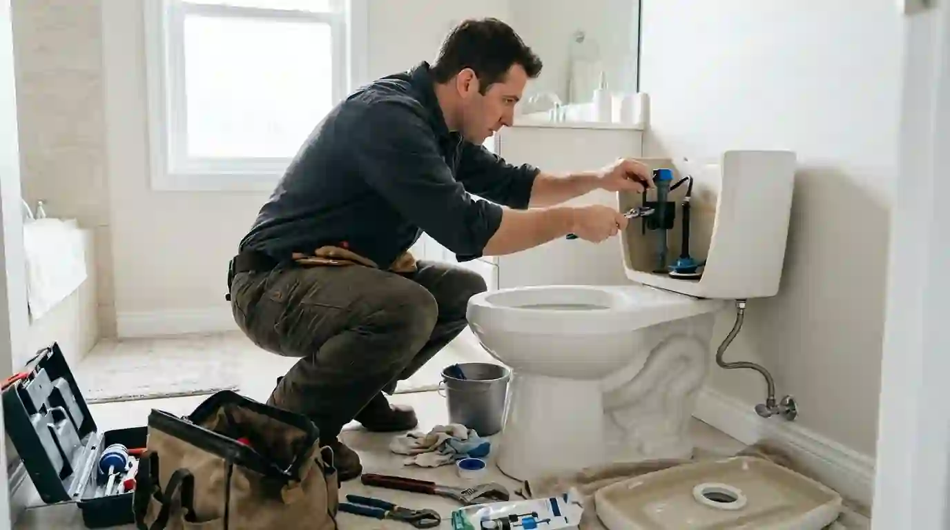 Toilet Repair in a Greenville area home