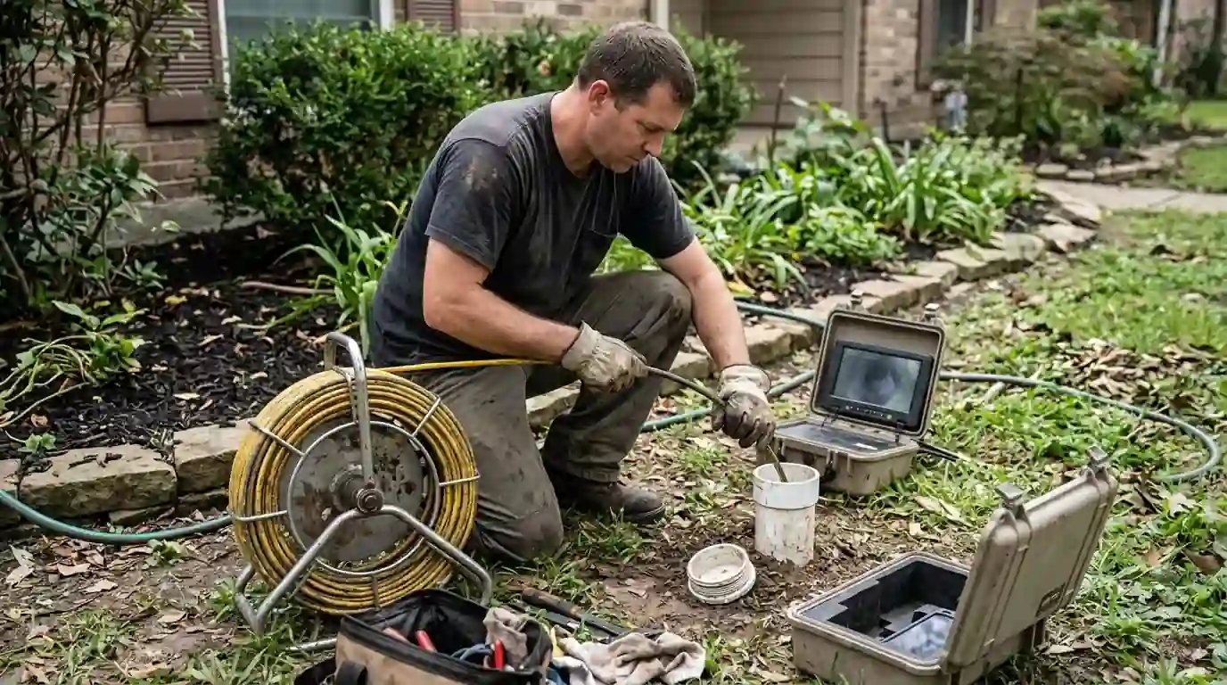 Plumbcraft plumber on a job in the Upstate