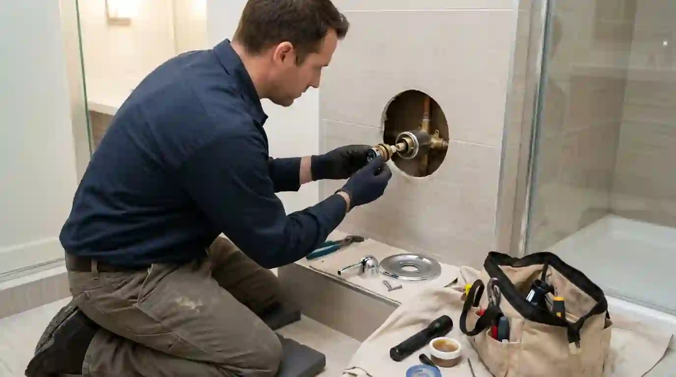 Shower & Tub Valve Repair in a Greenville area home