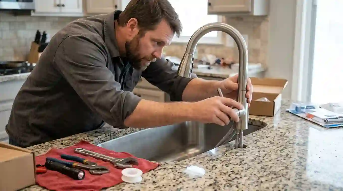 Faucet Repair & Replacement in a Greenville area home