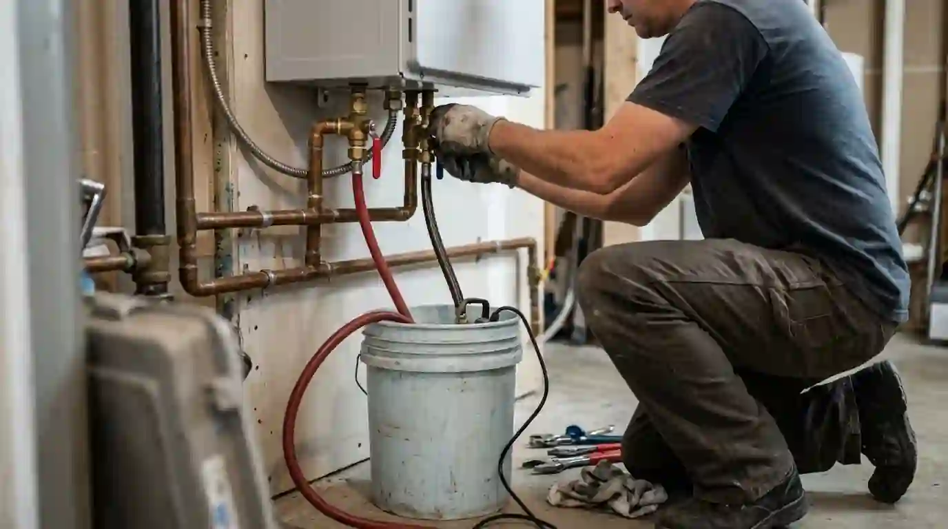Tankless Water Heater Service in a Greenville area home